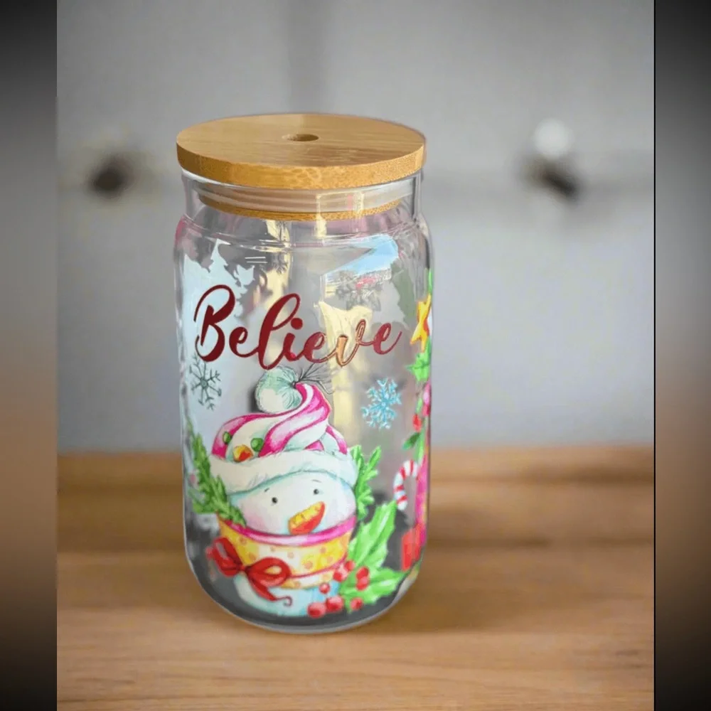 Believe Xmas glass‎ cup
